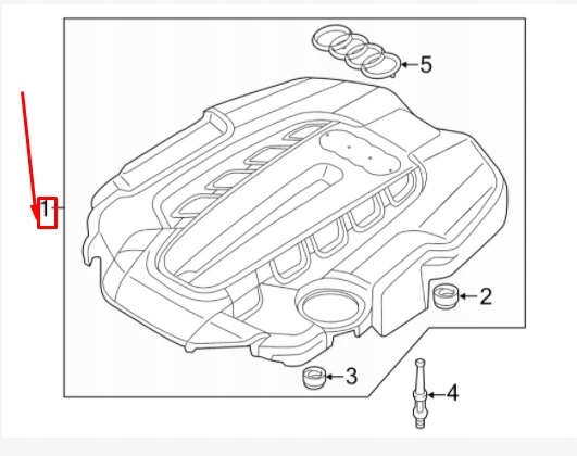 AUDI RS7 4G8 ENGINE COVER 079103925BB OEM