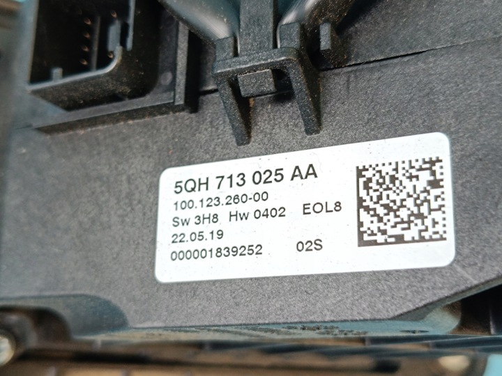 SKODA KODIAQ 1 2019 R CRIC MÉCANISME DE CHANGEMENT DE VITESSES CHANGEMENTS VITESSE UBC DSG 5QH713025AA