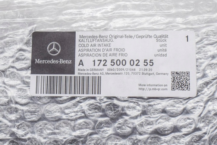 MERCEDES-BENZ SLK R172 PANNEAU ADMISSION AIR A1725000255 ORIGINAL