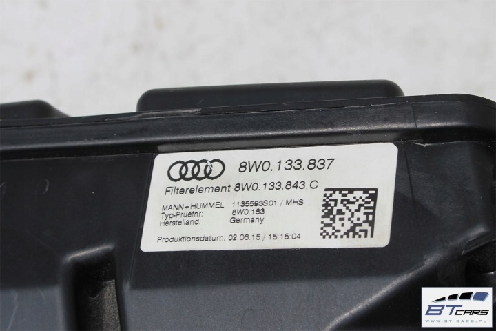 AUDI A4 A5 CHÂSSIS FILTRE AIR 8W0133837 8W0133835 8W0133843C 8W B9 8W0