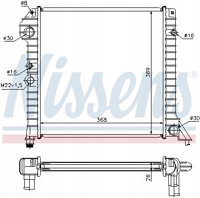 NISSENS 65518 RADIATEUR SYSTÈME REFROIDISSEMENT MOTEUR
