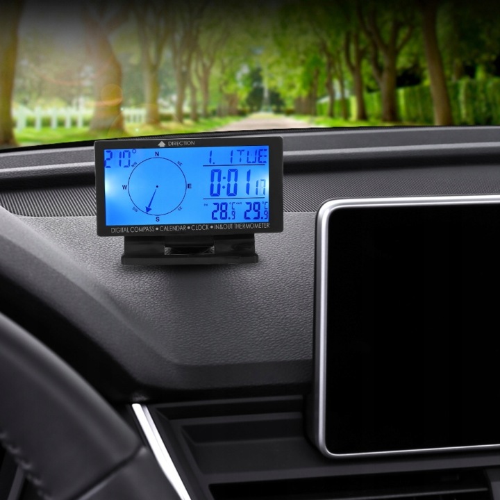CD60 NUMÉRIQUE THERMOMÈTRE AUTOMOBILE AVEC NAVIGATION CZASOWEJ MULTIFONCTIONNEL