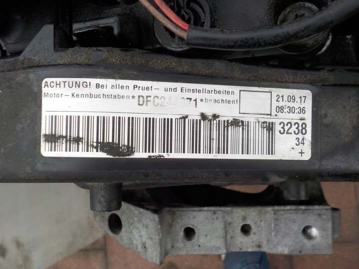 VW PASSAT B8 17R 2.0 TDI 190KM MOTEUR DFC COMPLET FILM