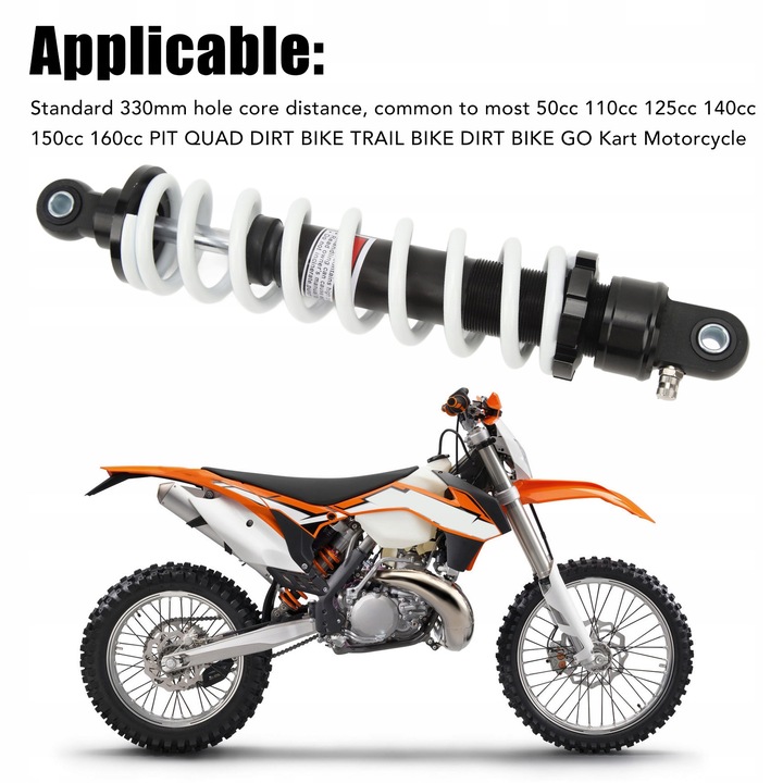 AMORTIGUADOR PARA 50CC-160CC DIRT BIKE ATV QUAD 330MM 