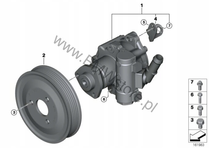 BMW 5 E60 E61 LCI LIFT 2.0 D N47 POMPE AMPLIFICATEUR KOLO POULIE 6780848 08R