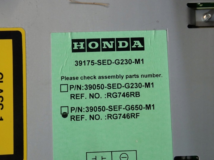 HONDA ACCORD VII RADIO CD 39175SEDG230M1 39175-SED-G230-M1