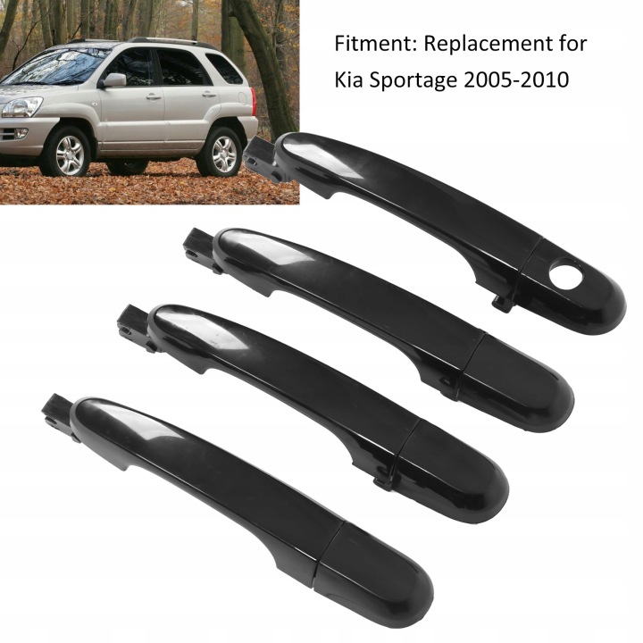 EXTÉRIEUR POIGNÉE AVEC CHAPEAU 826511F010 NOIR ABS SUBSTITUT KIA 6B