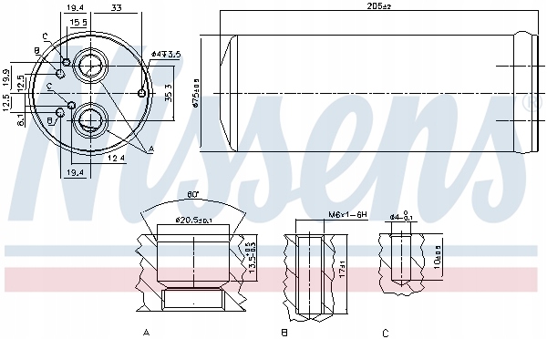 DÉSHYDRATEUR VERS KLIMAT.AUDI A4 03- 613 868