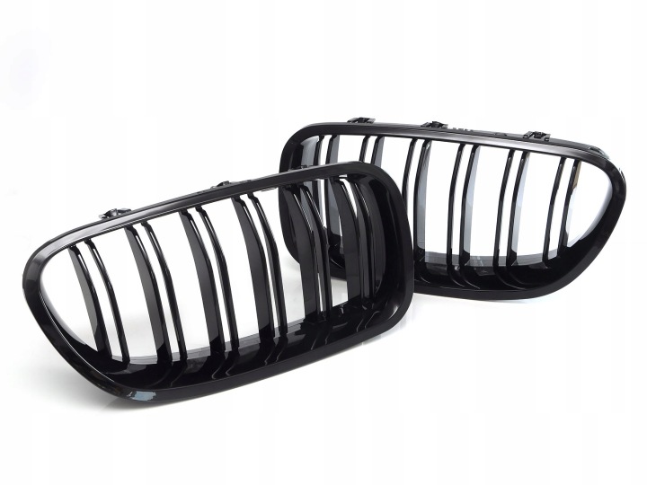 GRILLE GRILLES BMW F10 F11 10-16 NOIR BRILLANT DUAL PIEKNE