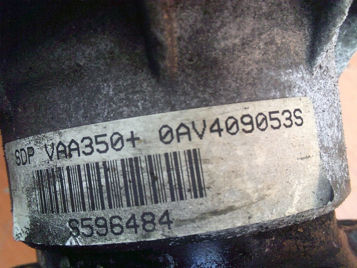 VW AUDI A3 TT 2.0TDI DIFFÉRENTIEL PONT RÉDUCTEUR DE VITESSE BOÎTE DE VITESSES 0AV409053S NR5 6 7