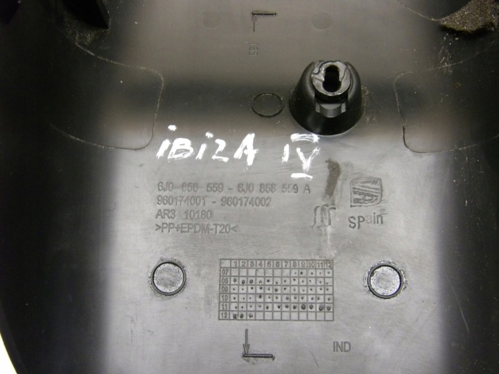 SEAT IBIZA IV SC PROTECTION COLONNES 6J0858559A MANETTE