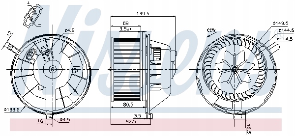 D4BA41_C VENTILATEUR CONVIENT VERS AUDI A3, Q3, SEAT ALH