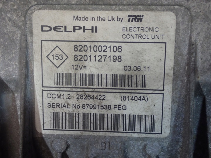 DACIA LOGAN I 07-12 1.5 D 86KM ORDINATEUR MOTEUR 8201127198 8201002106