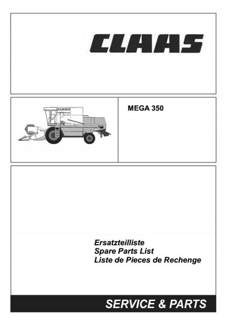 CLAAS MEGA 350 - KATALOG PIEZAS DE REPUESTO 