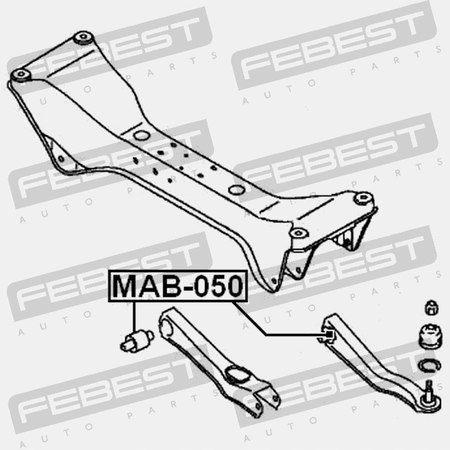 MANCHON BRAS DE SUSPENSION ARRIÈRE TRANSVERSALE MITSUBISHI
