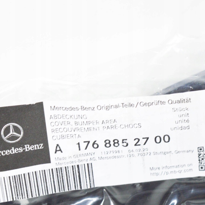 MERCEDES-BENZ CLASSE A W176 PARE-CHOCS AVANT GAUCHE GRILLE A1768852700