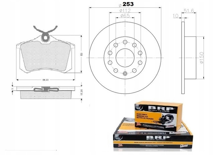 DISCOS DE FRENADO ZAPATAS PARTE TRASERA A3 SEAT ALTEA TOLEDO LEON OCTAVIA 2 VW GOLF 5 6 