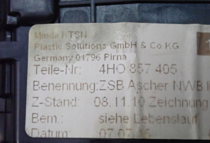 4H0867469 MOULURE PORTES POIGNÉE GAUCHE ARRIÈRE AUDI A8 D4