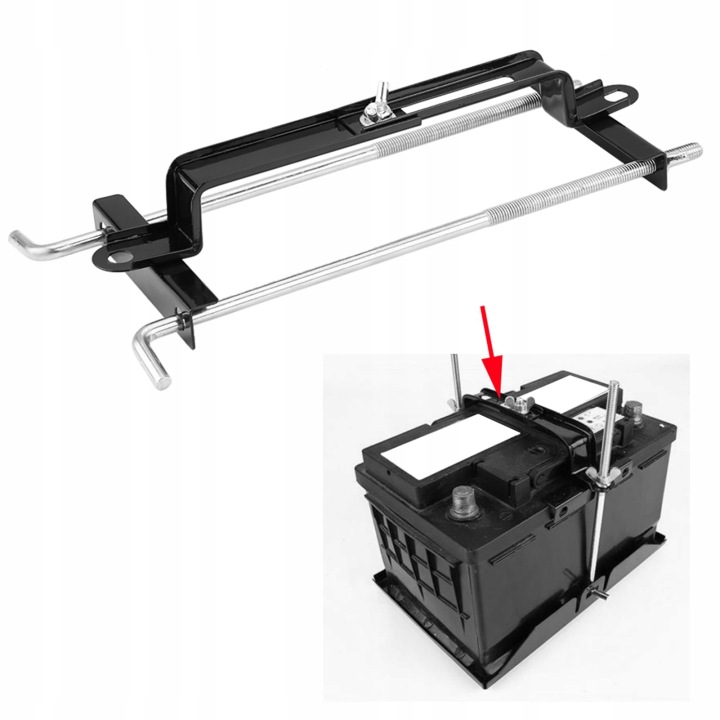 KIT VERS SUPPORTS BATTERIE AUTOMOBILE RÉGLABLE POIGNÉE BATTERIES 27CM