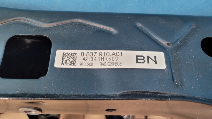 BMW 3' G20 330E 21R CHÂSSIS CHÂSSIS ARRIÈRE 8837910