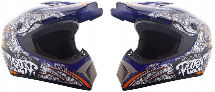 CASCO CROSSOWY LEKKI ENDURO QUAD XS +GOGLE+REKAWICE 