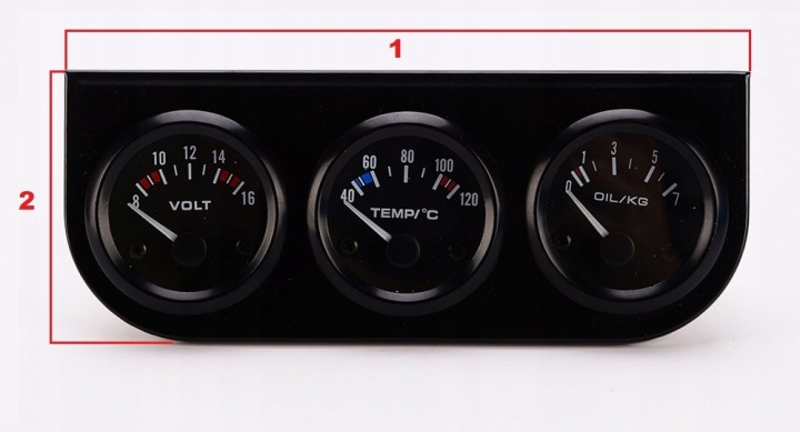 2 X NEUF INDICATEUR 3W1 TEMPÉRATURE TEMP PRESSION HUILES