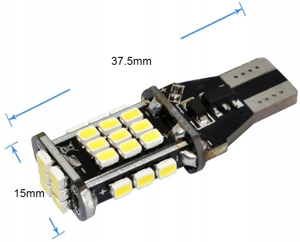 AUDI A4 B9 2 PIEZAS LUZ W16W DIODO LUMINOSO LED RETROVISOR CANBUS 6000K COLOR BLANCO 