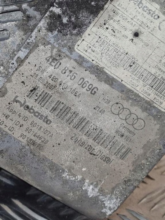 WEBASTO AUDI 4E0816069G 3.0L DIESEL 2007