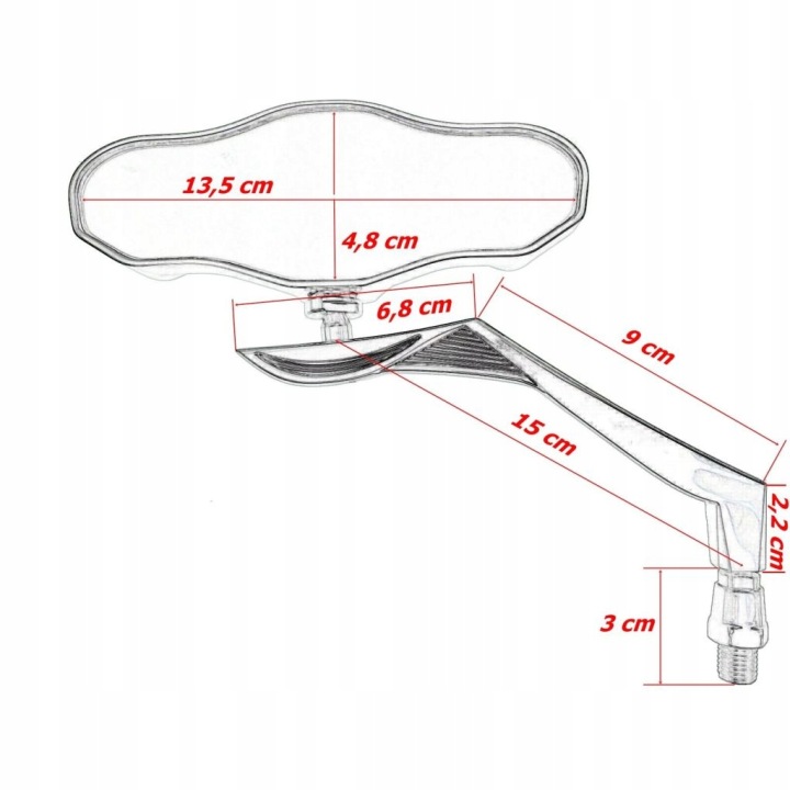 RÉTROVISEURS CHROME KAWASAKI VN1500 CLASSIQUE VN1600 CLASSIQUE M10 (22181)