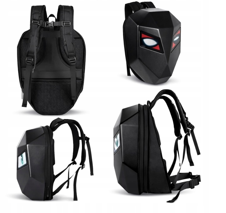 SAC À DOS MOTOCYCLETTE LED ÉCRAN PIXEL ART BLUETOOTH ÉTANCHE SPACIEUX (ZM01)
