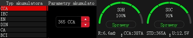 DIGITAL MEASURER TESTER FOR AKUMULATOROW BATERII 6V 12V 2AH - 220AH J.POLSKI 