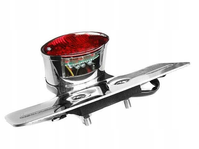 ARRIÈRE PHARE ARRIÈRE LED AVEC SUPPORT NUMÉROS CHROME