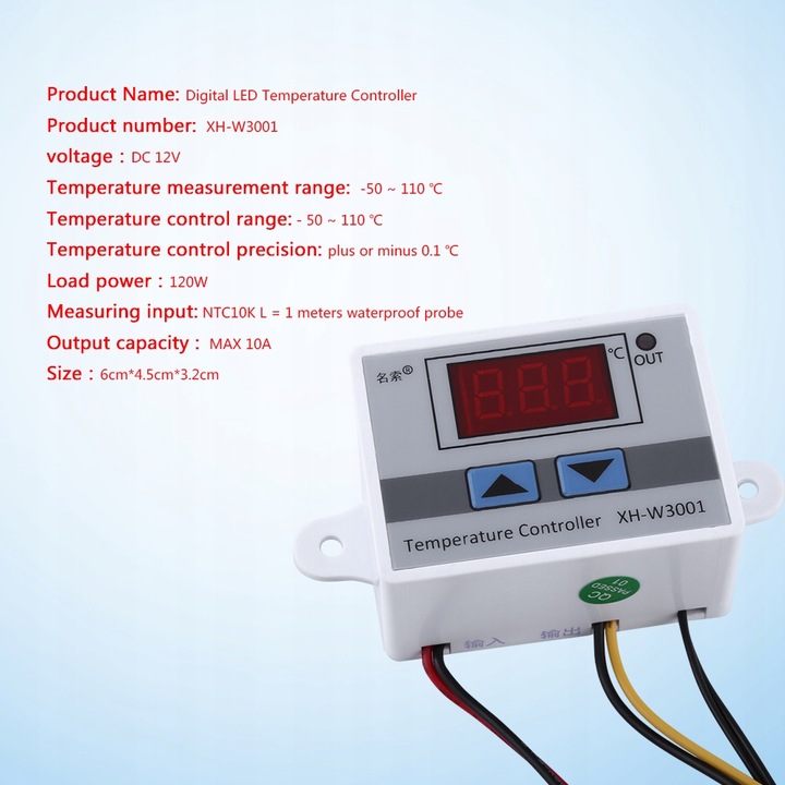 CONMUTADOR TEMPERATURA ALTA DIGITAL TERMOSTATO 