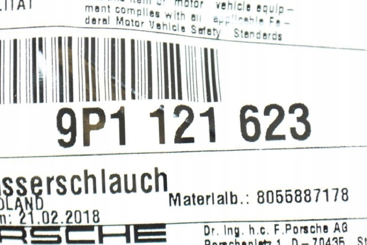 PORSCHE 911 991 4.0I 368KW GT3 RS GAUCHE TUYAU RADIATEUR 9P1121623 ORIGINAL