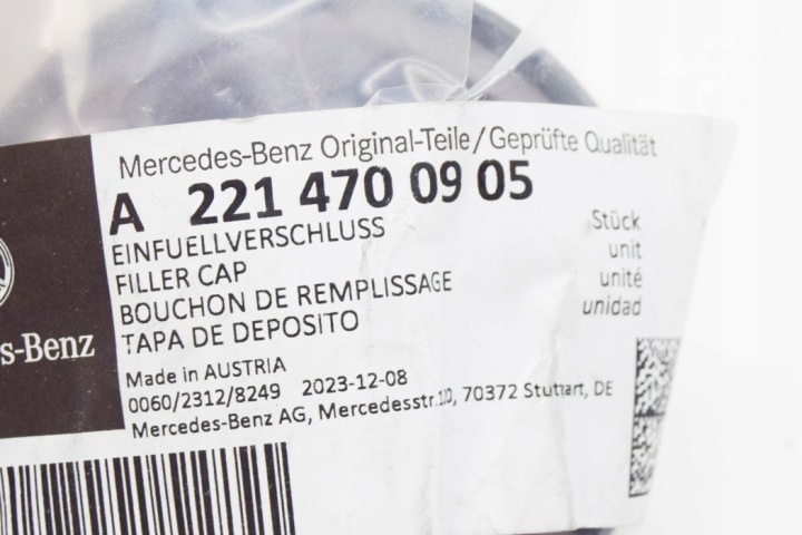 MERCEDES ESSENCE AVEC W221 BOUCHON GOULOTTE DE REMPLISSAGE CARBURANTS ORIGINAL NEUF A2214700905