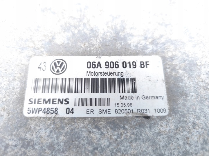 VW GOLF CONTRÔLEUR MODULE ECU 1.6 ESSENCE 74KW (100 HP) 06A906019BF 5WP4858