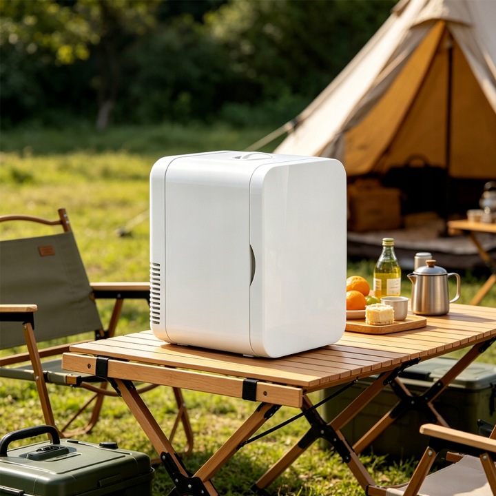 MINI RÉFRIGÉRATEUR AVEC BARRE STABILISATRICE TOURISTIQUE FONCTION REFROIDISSEMENT I CHAUFFAGE 12V/240V