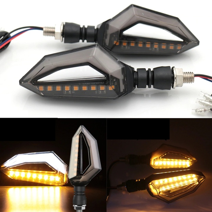 LUCES DIRECCIONALES DIODO LUMINOSO LED MOTOCICLETA PARTE DELANTERA + PARTE TRASERA LUZ DE FRENADO 4 PIEZAS 