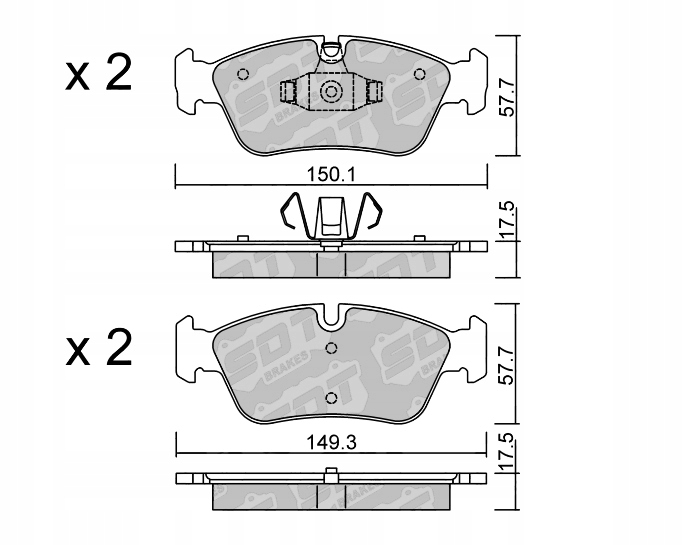 POWERFUL PADS SDT BRAKES HP S-50 - BMW 3 E90 FRONT photo 2 - milautoparts-fr.ukrlive.com