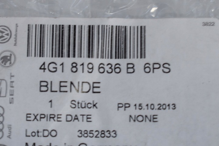 AUDI A6 C7 MOULURE GLOSNIKOWA TABLEAU DE BORD INSTRUMENTATION LHD NEUF ORIGINALE 4G1819