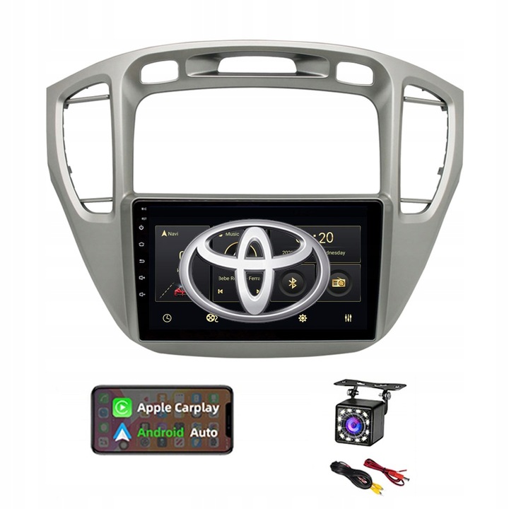 TOYOTA HIGHLANDER 00-07 RADIO 2DIN ANDROID12 6GB 128GB WIFI GPS FM CARPLAY 