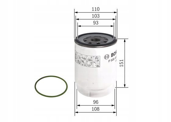 FILTRE CARBURANTS BOSCH F 026 402 039 F026402039
