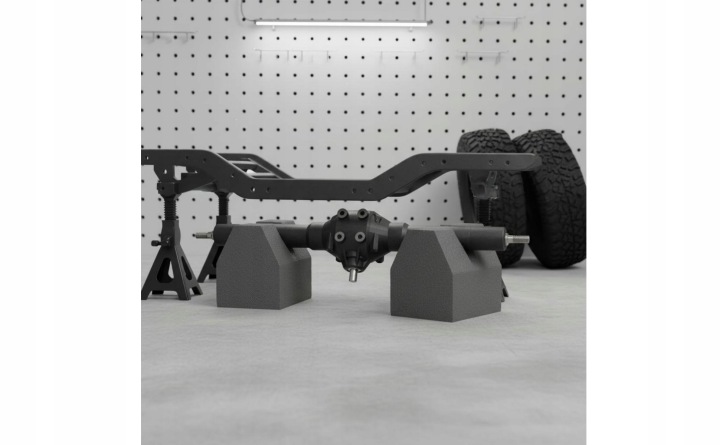 ARRIÈRE AXE AVEC TRANSMISSION VERS MODELU VOITURES CHÂSSIS AVEC FIBRES PA, ARRIÈRE DIFFÉRENTIEL