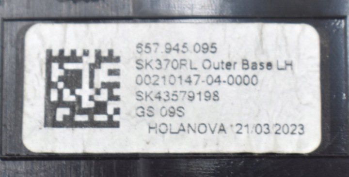 SKODA SCALA 657 PHARE GAUCHE ARRIÈRE ARRIÈRE ORIGINE LED EUROPE 657945095