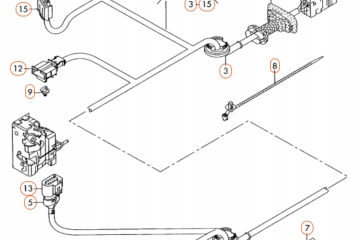 AUDI A3 8P KIT FILS PORTES AVANT CONDUCTEUR NEUF ORIGINAL 8P497