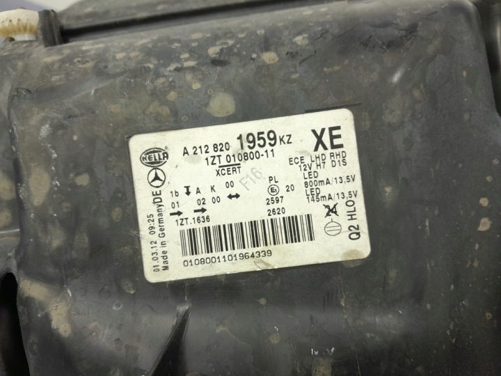 MERCEDES E W212 PHARE PROJECTEUR BIXENON GAUCHE UK A2128201959