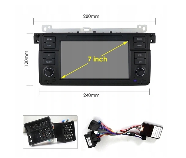 BMW 3 E46 M3 ROVER RADIO GPS ANDROID 8GB 128GB SIM 