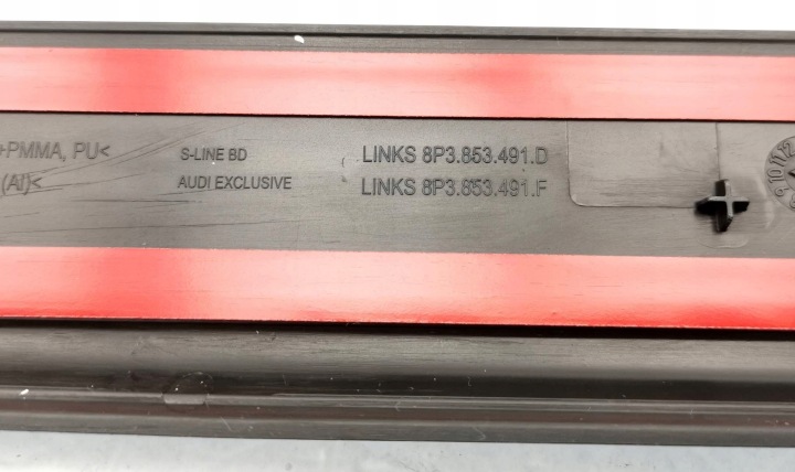 MOULURE SEUIL AUDI A3 8P3853491B NEUF ORIGINALE