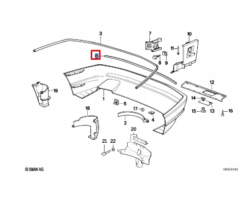 ÉTAGÈRE BMW 8 E31 07 1989 05 1999 ORIGINAL 51121940913