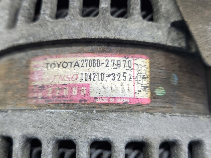 TEST ALTERNATEUR TOYOTA COROLLA VERSO I 27060-27070 104210-3252 2.0 D4D